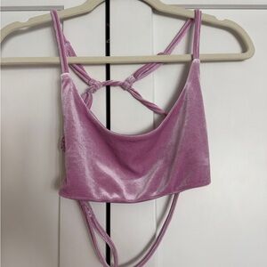 Velvet Pink Strappy Bralette